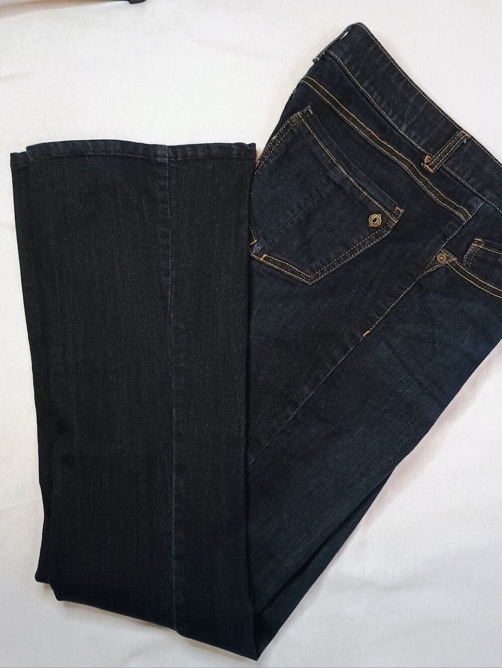Democracy "Ab"solution Jeans 10 Women Dark Wash Hidden Control Elastic Waistband